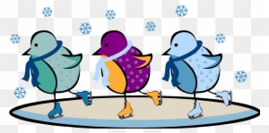 Animal Clipart Ice Skating - Clip Art January