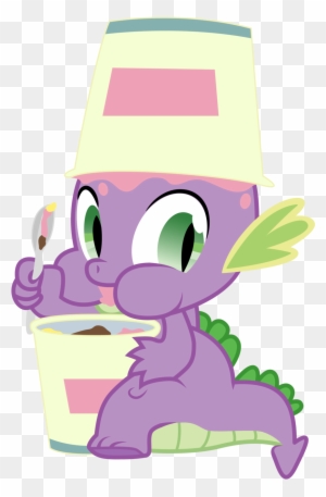 Spike *eating Ice Cream* By Boem777 - My Little Pony Spike Eating