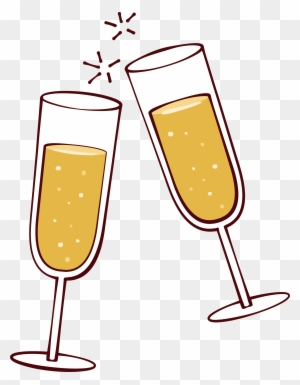Wine Glass Clip Art - Champagne Cheers Clipart
