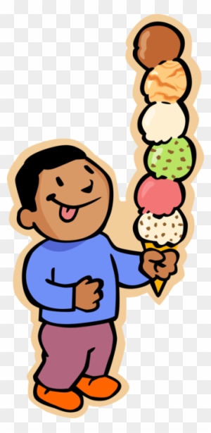 Vector Illustration Of Primary Or Elementary School - Ice Cream Social