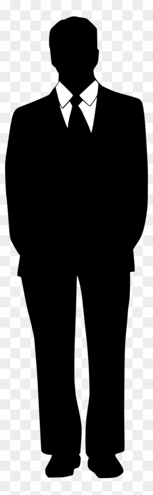 masculine man in suit clipart