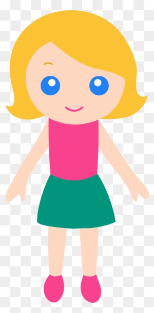 Little Girl Clipart Free Clipartxtras - Cartoon Girl With Blonde Hair And Blue Eyes