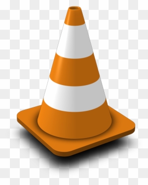Orange Cone With Shadow Below It - Vlc Media Player Logo
