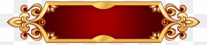 Gallery Of Golden Banner Transparent Background Png - Red Gold Banner Png