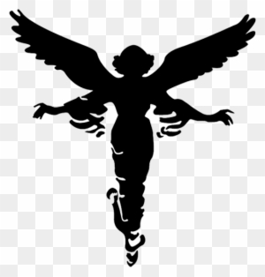 Silhouette Drawing Clip Art - Angel Silhouette