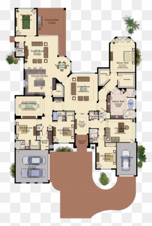 House Plans With Big Garage 4660 Square Feet 4 Bedroom - House Plan Sims 4