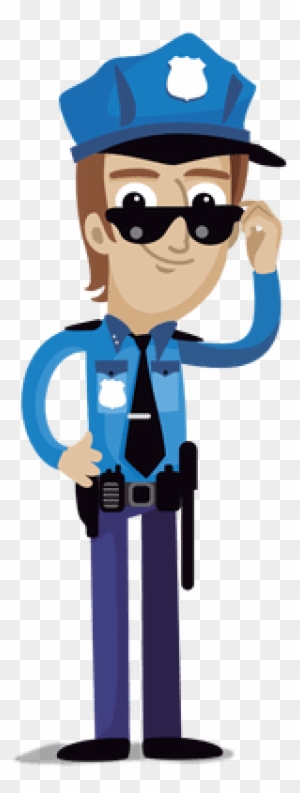 Policeman Profession Cartoon - Law Enforcement Officer