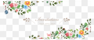 Wedding Invitation Flower Euclidean Vector - Flower Border For Wedding