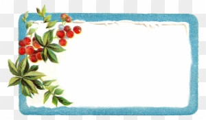 Poinsettia Clipart Christmas Gift Tag - Vintage Transparent Christmas Photo Frame