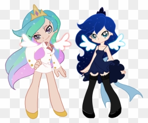 Luna And Celestia By The-orator - Panty And Stocking Look