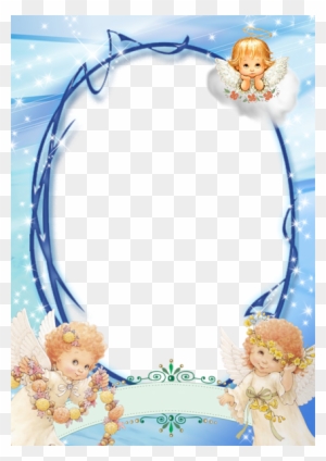 Walter Cunningham calcio Misterioso Transparent Blue Png Frame With Angels - Marcos Para Fotos De Bautismo -  Free Transparent PNG Clipart Images Download