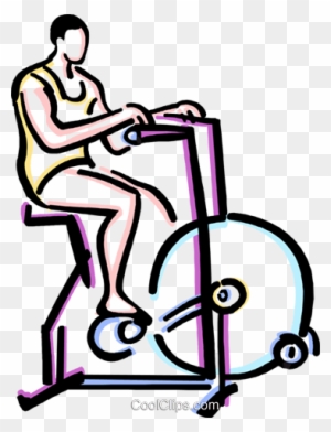 Person Riding A Stationary Bike Royalty Free Vector - Diabetic Management By Exercise