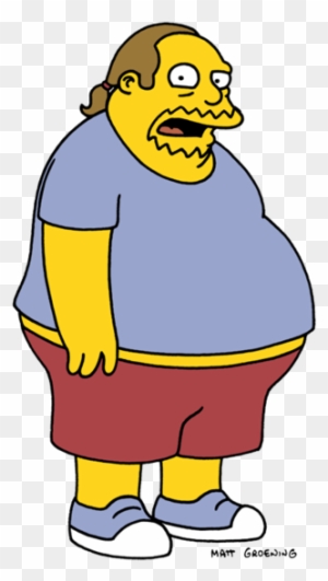 1) Funny Characters - Comic Book Guy Simpsons Png