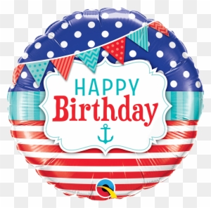 Nautical - Balloons Happy Birthday Party Png