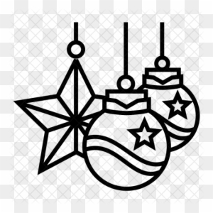 Balls, Christmas, Decoration, Light, Snowflake, Xmas - Christmas Decoration Black And White Png