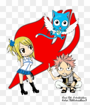 Lucy Natsu And Happy From Fairy Tail