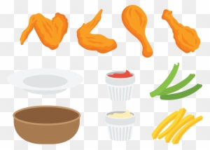 Buffalo Wing Fried Chicken Junk Food Clip Art - Clip Art Chicken Wings Png  - Free Transparent PNG Clipart Images Download