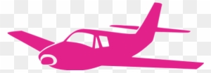 Airplane Clipart Cute Pink - Single Prop Airplane Clip Art