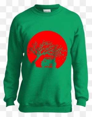 Subaru Cherry Tree Youth Crewneck Sweatshirt - Ugly Christmas Sweaters Cod Rest Ye Merry Gentlemen
