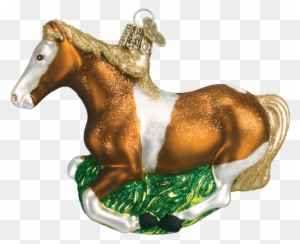 Spotted Mustang Horse Old World Christmas Ornament