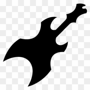 Electric Guitar With Sharp Tip Edges For Rockstar Vector - Black And White Rockstar Logo Electric Guitar With Sharp Tip Edges For Rockstar Vector - Black And White Rockstar Logo