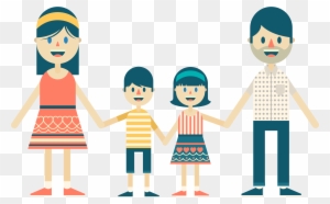 Illustration - Vector Family - Illustration Of Family Holding Hands Png