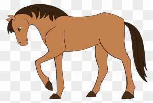 How To Draw Simple Horse - Cartoon Horse Easy To Draw - Free Transparent  PNG Clipart Images Download