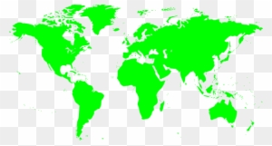 World Map In Green Clip Art At Clker Com Vector Clip - Green World Map Png