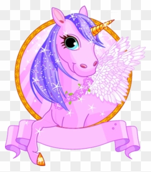 Unicorn Cartoon Fairy Tale Illustration - Happy Birthday Unicorn Cake