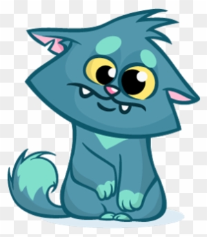 Cartoon Cat Sticker Vol 02 Messages Sticker-11 - Fat Blue Cat Cartoon Vectors Shutterstock