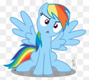 Rainbow Dash Is Confused By Mlp-scribbles - My Little Pony Rainbow Dash Confused
