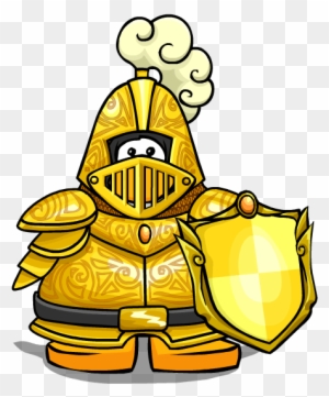 Yellow Banner - Club Penguin Golden Knight