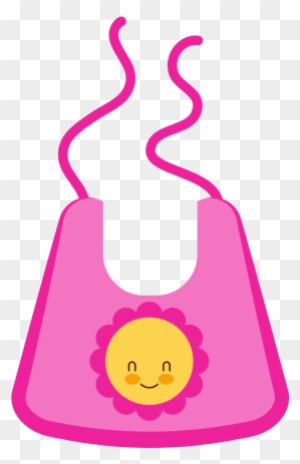 Baby Girl Bib Shower - Vector Graphics Baby Girl Bib Shower - Vector Graphics