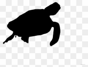 Sea Turtle Animal Free Black White Clipart Images Clipartblack - Sea Turtle Silhouette Vector