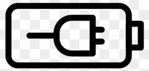 Battery Charging Clipart Charged Battery - Battery Line Icon