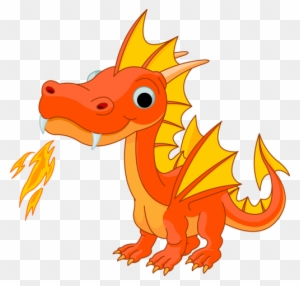 Royalty Free Rf Clipart Illustration Of A Cute Orange - Draw A Dragon Fire
