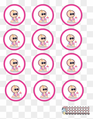 Round Labels For Girl Baby Shower - Baby Shower Round Labels For Girl Baby Shower - Baby Shower