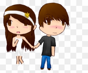 Holding Hands~ By Anime Gamer Girl - Cartoon Boy And Girl Holding Hand