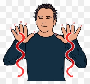 Both Open Hands Move Down In Slow Wavy Movements While - Asl Sign For Snow