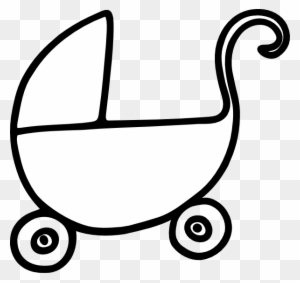 Baby Carriage Stroller Outline Clip Art At Clker - Baby Pram Outline