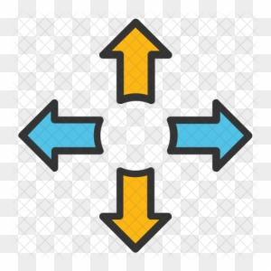 Directional Arrows Icon - Rotational And Reflectional Symmetry