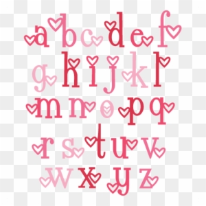 Heart Alphabet Lowercase Svg Scrapbook Cut File Cute - Cute Hearts