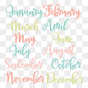 Months Of The Year Set Svg Scrapbook Cut File Cute - November In Cute Font