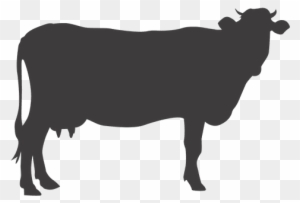Cow Standing Silhouette Transparent Png - Beef Cow Silhouette