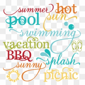 Summer Words Set Svg Scrapbook Title Summer Svg Files - Summer Words