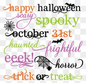 Halloween Words Set Svg Scrapbook Title Spiderweb Svg - Happy Women's Day Quotes