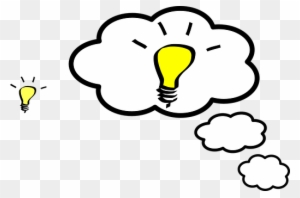 Idea Cloud Think Concept Symbol Design Bus - Light Bulb Clip Art