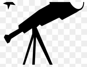 Astronomy Night At The Museum - Telescope Clipart Black And White