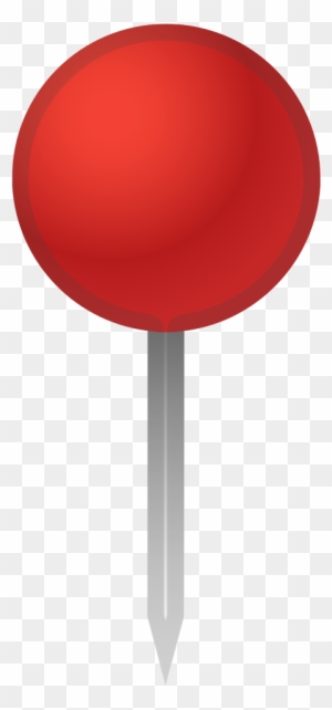 Round Pushpin Icon - Drop Pin Emoji - Free Transparent PNG Clipart