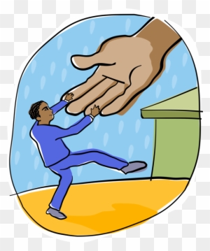 Vector Illustration Of Lending Helping Hand Of Assistance - Helping Those In Need